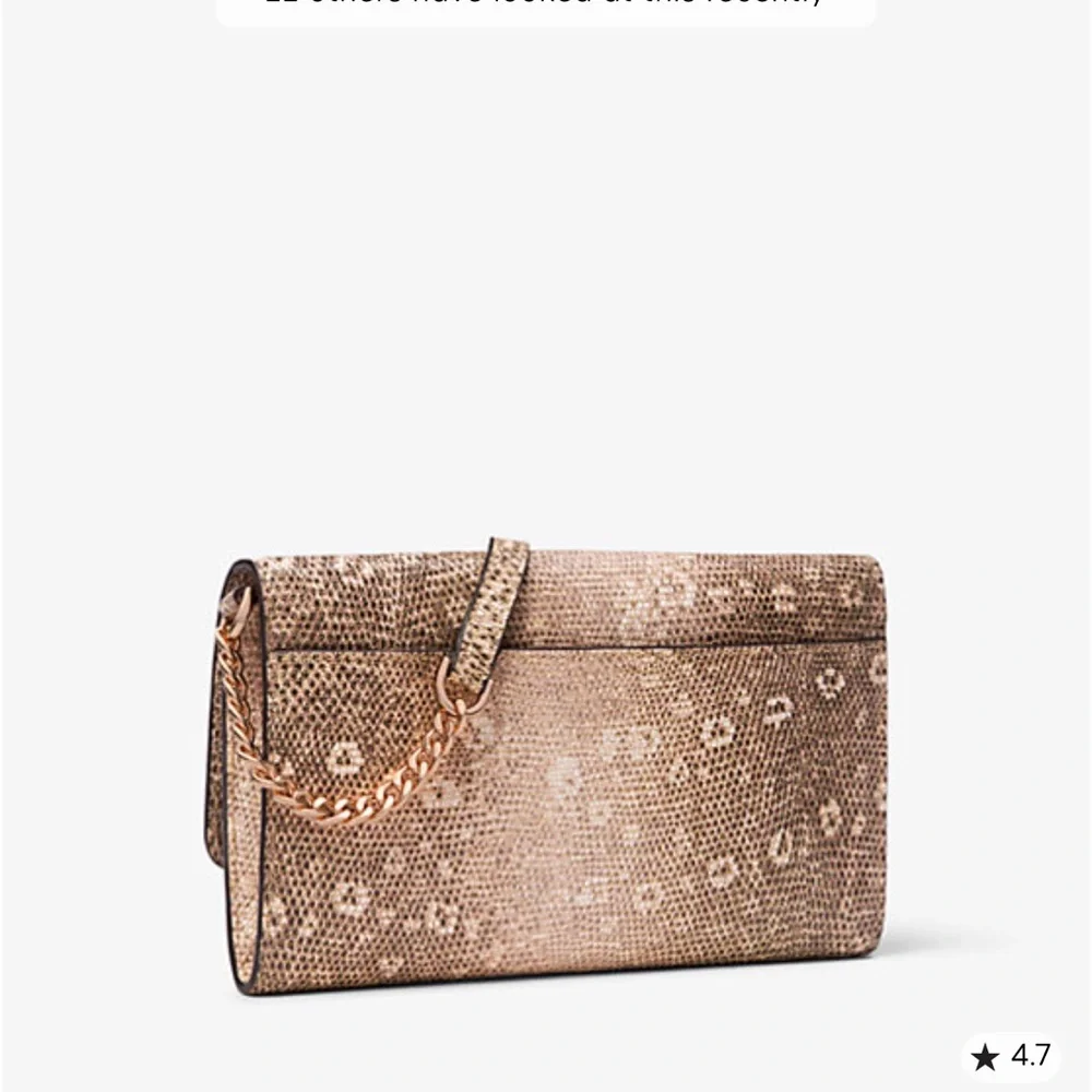 Michael Kors J Mott‎ Lizard Embossed lesther Crossbody Rose Gold - Picture 6 of 6